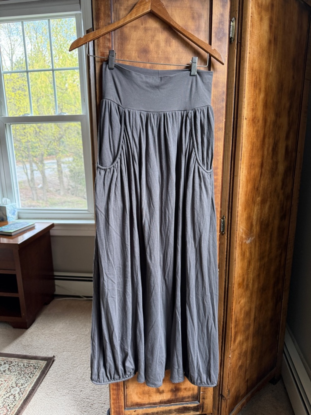 Garnet Hill Favorite Knit Maxi Skirt in Dark Ashwood